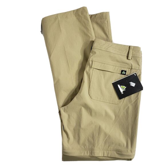 Allforth Womens Pants Size 4 Convertible Khaki Nesting 7" Zip Off Relaxed Fit - Picture 3 of 10